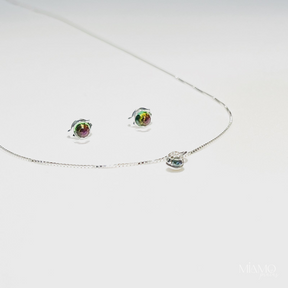 Conjunto de Prata Globo de Luz