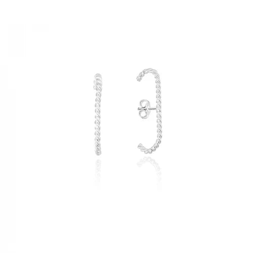 Brinco de Prata Ear Hook Trabalhado