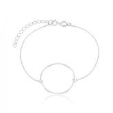 Pulseira de Prata Veneziana Círculo Vazado