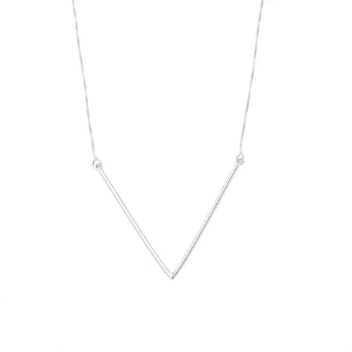 Colar de Prata V Minimalista